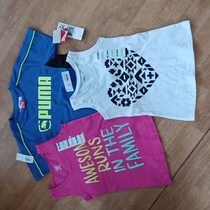 Puna, old Navy tank tops, tee shirts girls size 5 T new with tags